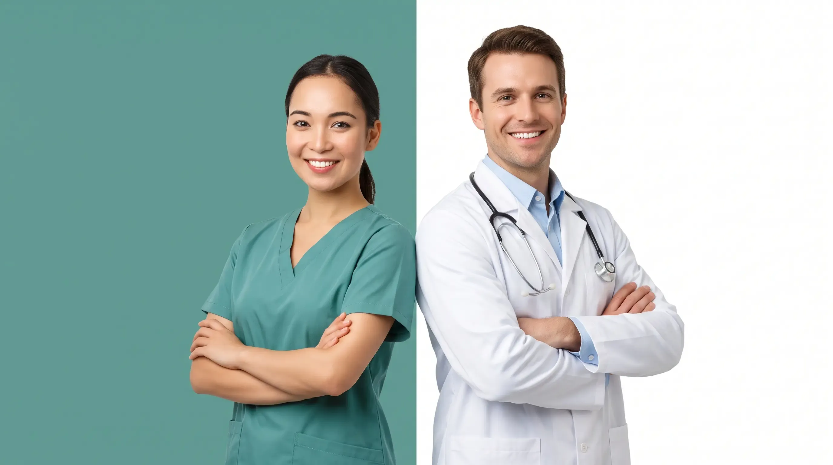 Equipo de un centro de imágenes médicas atendiendo a sus pacientes